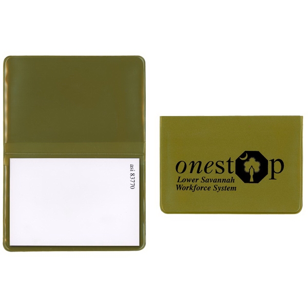 Sticky notepad in standard vinyl colors with 50-page white stick-on notepad.... from ASI 83770 Royal Industries / The Royal Line