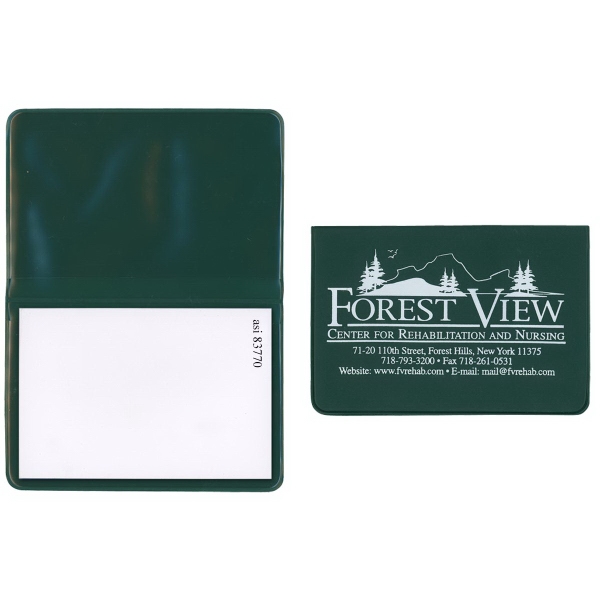 Sticky notepad in standard vinyl colors with 50-page white stick-on notepad.... from ASI 83770 Royal Industries / The Royal Line