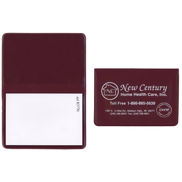 Sticky notepad in standard vinyl colors with 50-page white stick-on notepad.... from ASI 83770 Royal Industries / The Royal Line
