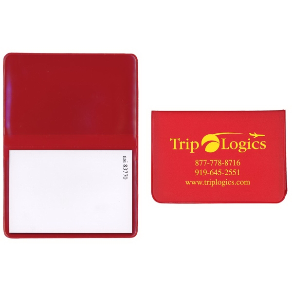 Sticky notepad in standard vinyl colors with 50-page white stick-on notepad.... from ASI 83770 Royal Industries / The Royal Line