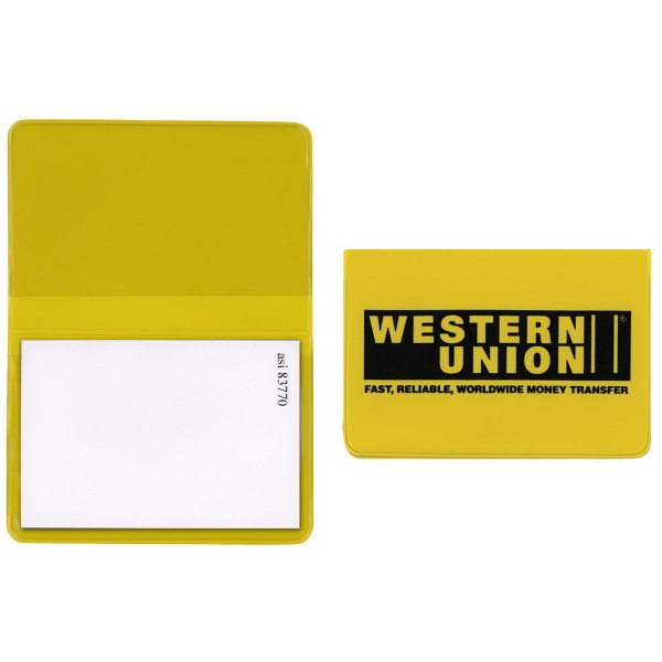 Sticky notepad in standard vinyl colors with 50-page white stick-on notepad.... from ASI 83770 Royal Industries / The Royal Line