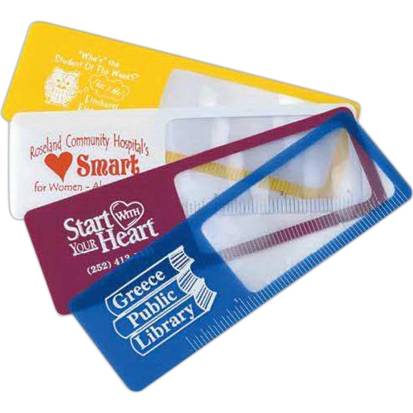 Bookmark magnifier with 4" ruler and 5X Magnification... from ASI 83770 Royal Industries
