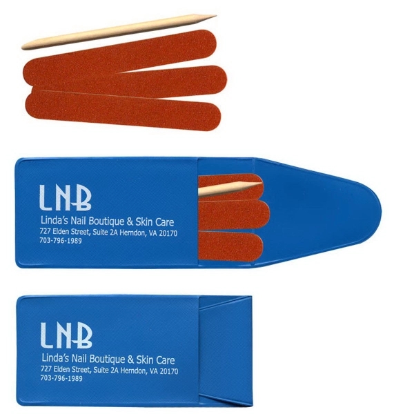 Pocket nail file kits which includes a cuticle stick and 3... from ASI 83770 Royal Industries / The Royal Line