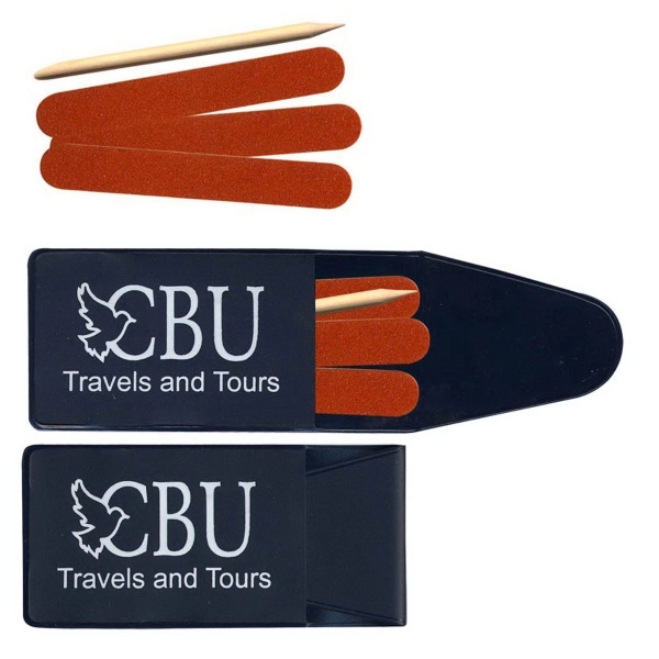 Pocket nail file kits which includes a cuticle stick and 3... from ASI 83770 Royal Industries / The Royal Line