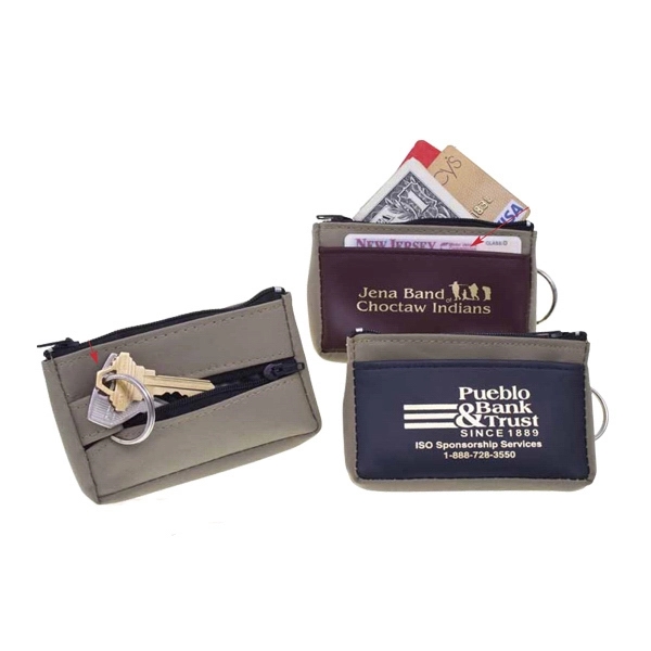 Three separate pocket purse and keyring combination.... from ASI 83770 Royal Industries / Waldor