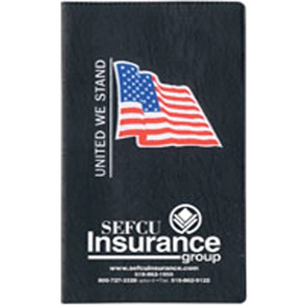 Executive vinyl cover pocket planner with pre-printed flag.... from ASI 83770 Royal Industries / The Royal Line