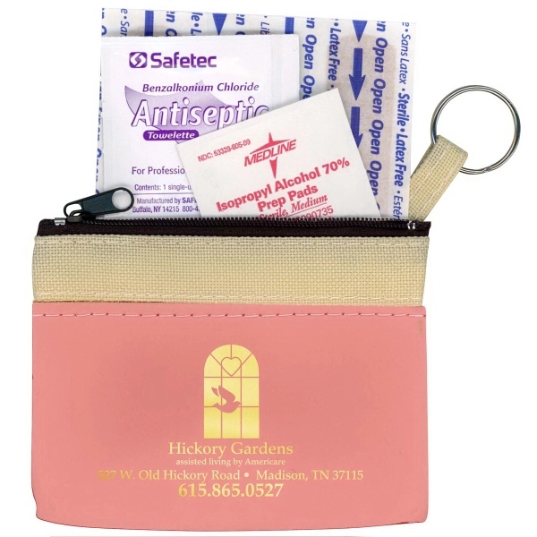 Key ring zippered first aid pouch in standard vinyl colors.... from ASI 83770 Royal Industries / The Royal Line