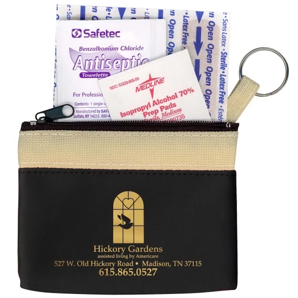 Key ring zippered first aid pouch in standard vinyl colors.... from ASI 83770 Royal Industries / The Royal Line