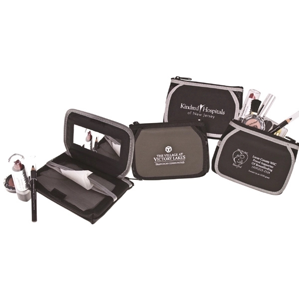 Cosmetic Bag with mirror and tissue holder (tissues included). Imported.... from ASI 83770 Royal Industries / Waldor