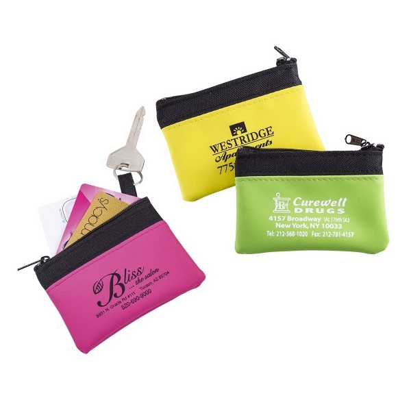 Summer Breeze zip purse; 4 1/2" x 3" h. Imported.... from ASI 83770 Royal Industries / Waldor