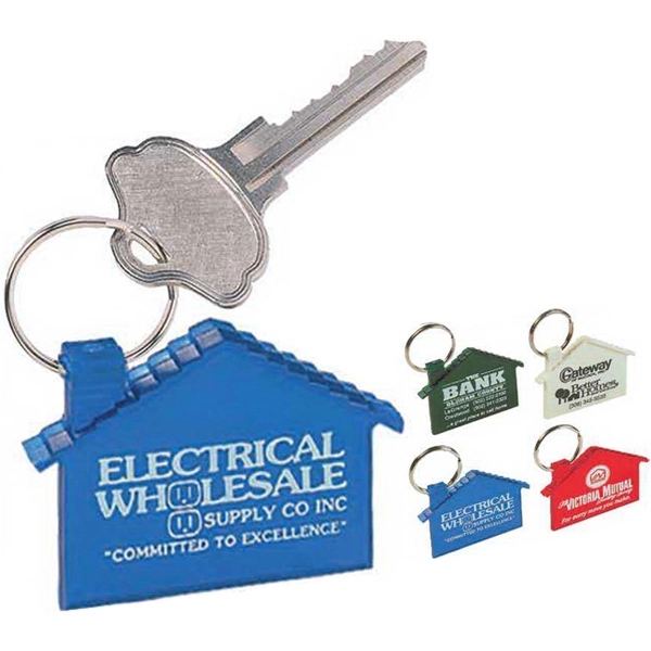 Unbreakable vinyl house shape key tag with steel split ring.... from ASI 83770 Royal Industries