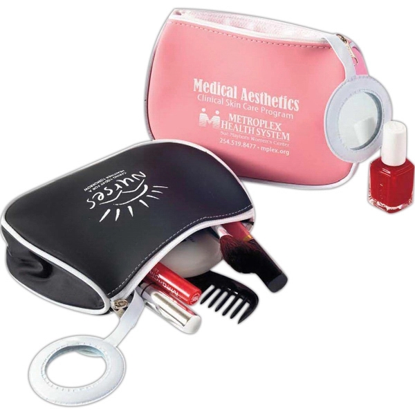 Cosmetic bag with mirror. Imported.... from ASI 83770 Royal Industries / Waldor