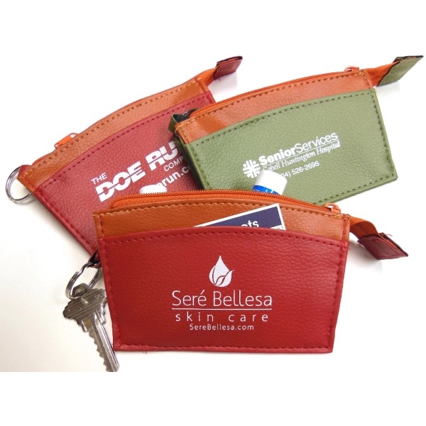 Vinyl zip purse with key ring.... from ASI 83770 Royal Industries / Waldor