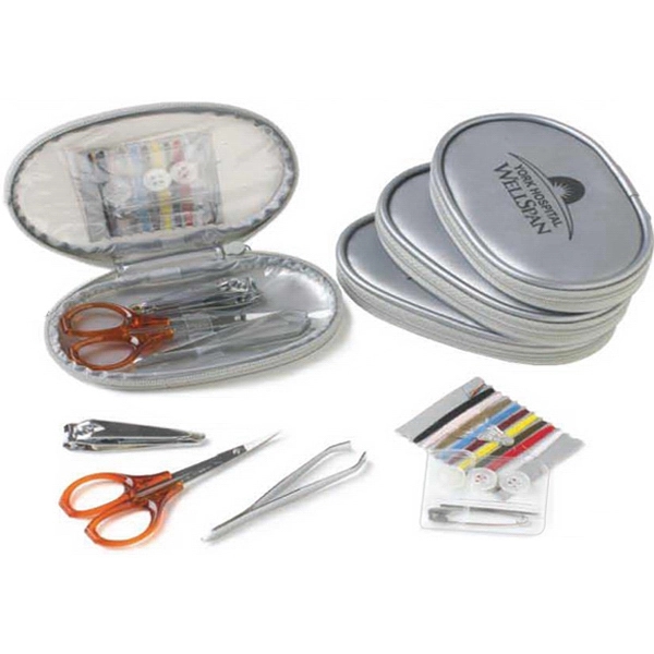 Three stainless steel nail care tools and a sewing kit.... from ASI 83770 Royal Industries / Waldor