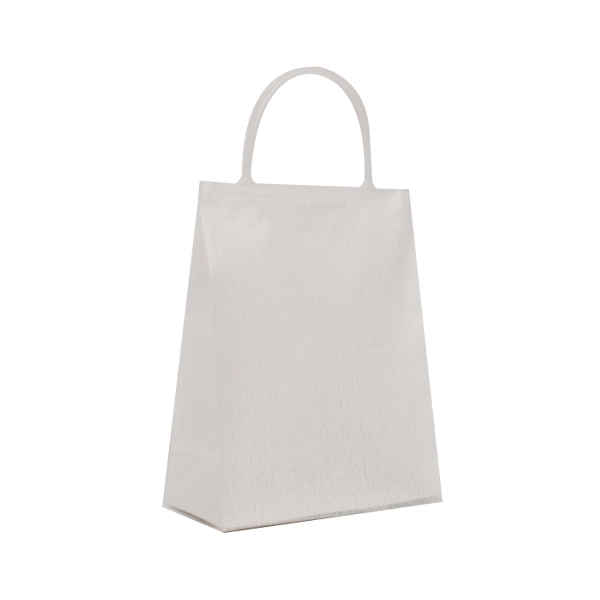 Frosty white textured tote (8" x 4" x 10") have rope... from ASI 92480 Uniflex / U F