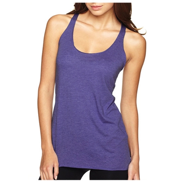 Next Level racerback tank top made of 50/25/25 polyester/ring-spun combed cotton/rayon... from ASI 39552 BEL Promo