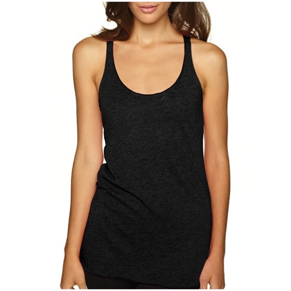 Next Level racerback tank top made of 50/25/25 polyester/ring-spun combed cotton/rayon... from ASI 39552 BEL Promo