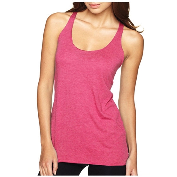 Next Level racerback tank top made of 50/25/25 polyester/ring-spun combed cotton/rayon... from ASI 39552 BEL Promo