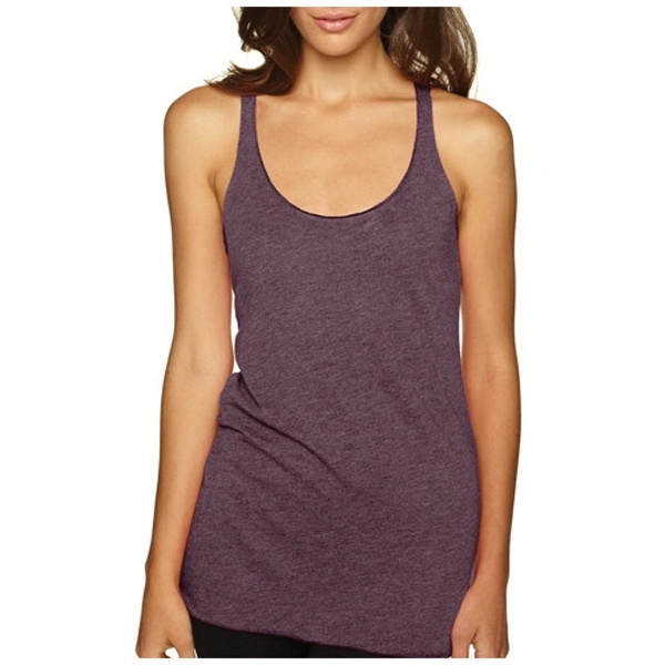 Next Level racerback tank top made of 50/25/25 polyester/ring-spun combed cotton/rayon... from ASI 39552 BEL Promo