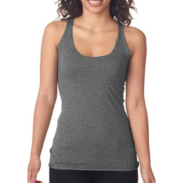Women's 3.4 oz. racerback tank top, made from a blend of... from ASI 39552 BEL Promo