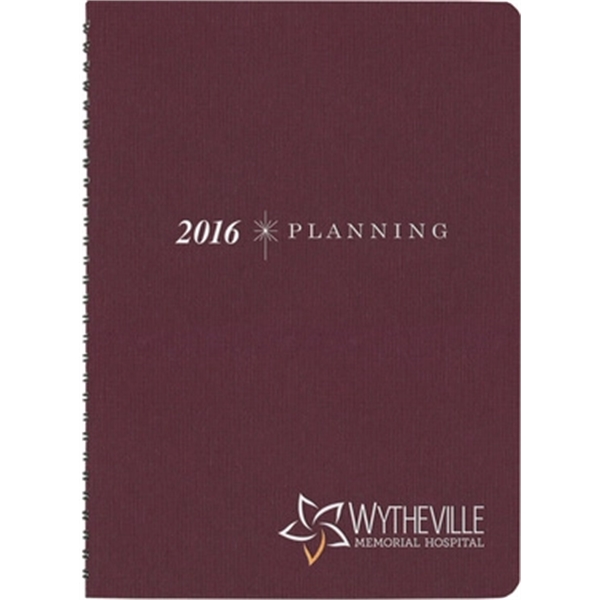 7" x 10" Large 14-month calendar, flexible wraparound Prestige covers, foil... from ASI 91340 Journalbooks/Timeplanner Calendars