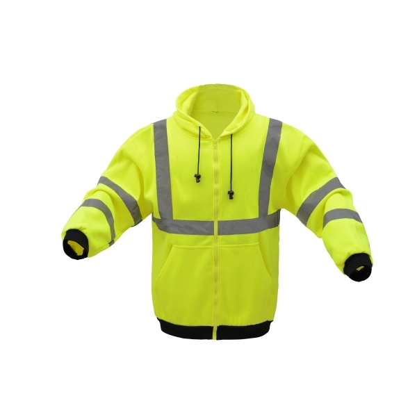 Class 3 Fleece Two-Tone Pull Over Sweatshirt - Black/Lime.... from ASI 58492 GSS Safety LLC / GSS Safety