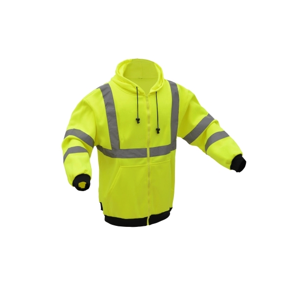 Class 3 Fleece Two-Tone Pull Over Sweatshirt - Black/Lime.... from ASI 58492 GSS Safety LLC / GSS Safety