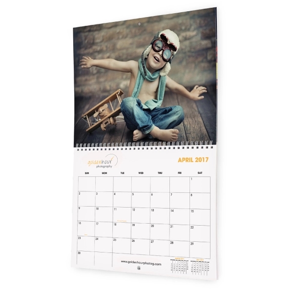 12 Month Hanging Wall Calendar with large photo area (8.5" x... from ASI 39850 The Bentcil Company / Bentcils™