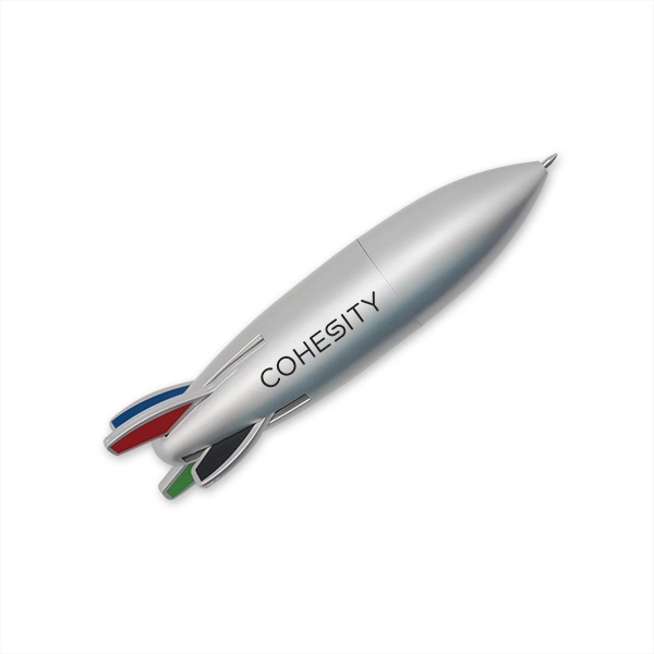 Rocket ship shaped, 5" long, four-color ballpoint pen with blue or... from ASI 98360 WOWLine / WOWLine®