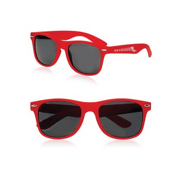 Velvet smooth plastic sunglasses in an adult size with UV protection.... from ASI 39552 BEL Promo