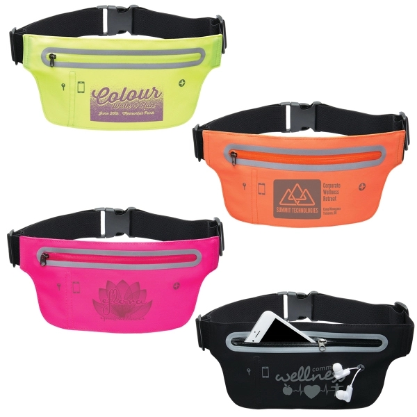 Lycra-made fanny pack stretches up to 60" and available in select... from ASI 62190 Illini