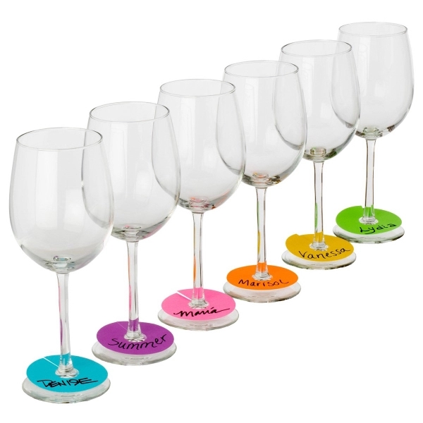 Neon Party Wine Glass Paper Tags (24 each) in assorted colors.... from ASI 55450 Franmara Inc