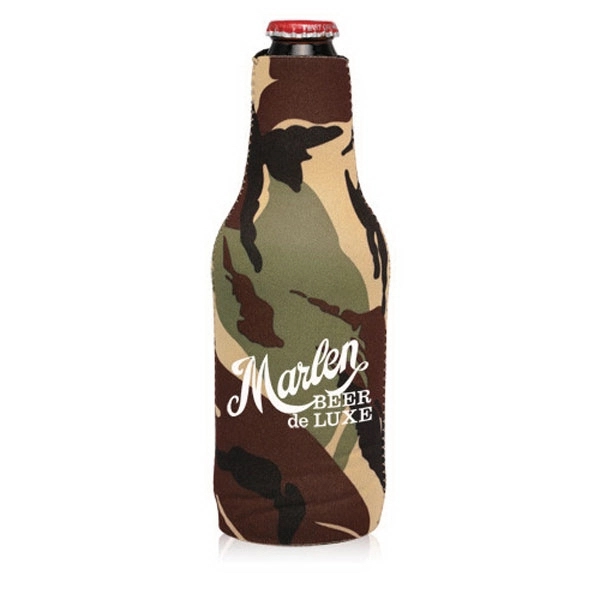 Neoprene zippered bottle coolies measuring 7.5" with sharkskin bottoms.... from ASI 39552 BEL Promo