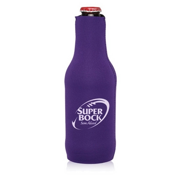 Neoprene zippered bottle coolies measuring 7.5" with sharkskin bottoms.... from ASI 39552 BEL Promo