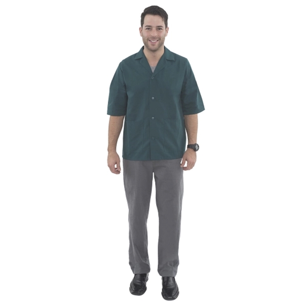 Unisex smock that features 2 lower patch pockets, 4 color-matched buttons... from ASI 36558 Aprons, Etc.