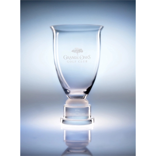 Triomphe cup award made from hand-blown crystal and features a cylindrical... from ASI 62985 J. Charles