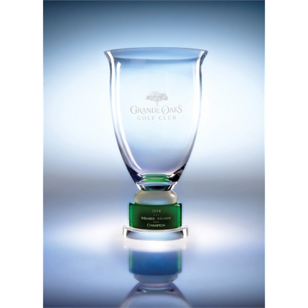 Triomphe cup award made from hand-blown crystal and features a cylindrical... from ASI 62985 J. Charles
