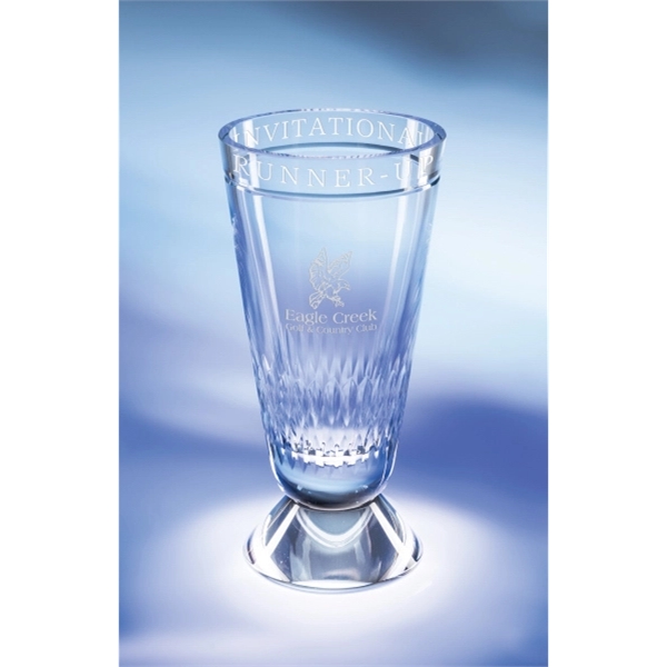 Expression vase made of hand-blown crystal with petal cuts at the... from ASI 62985 J. Charles