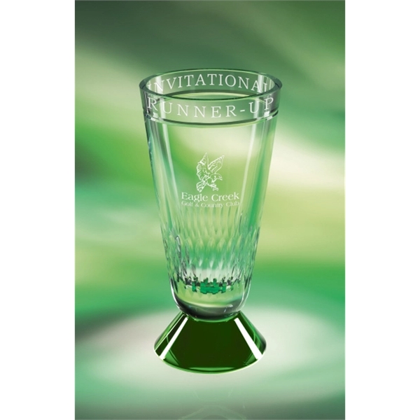 Expression vase made of hand-blown crystal with petal cuts at the... from ASI 62985 J. Charles