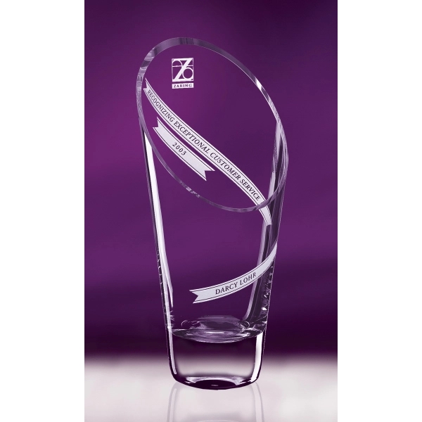 Aspire cup award made of hand-blown crystal featuring a striking angular... from ASI 62985 J. Charles
