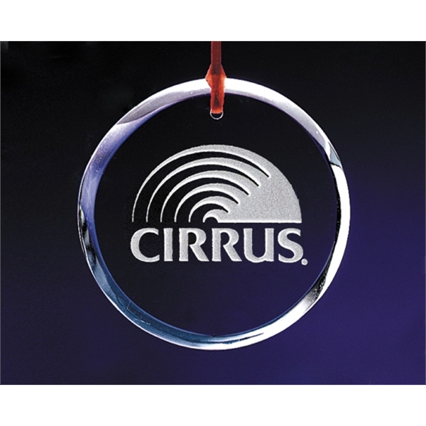 Halo crystal ornament with a red hang cord for hanging on... from ASI 62985 J. Charles