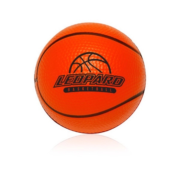 Orange polyurethane stress ball that looks like a basketball and measures... from ASI 39552 BEL Promo