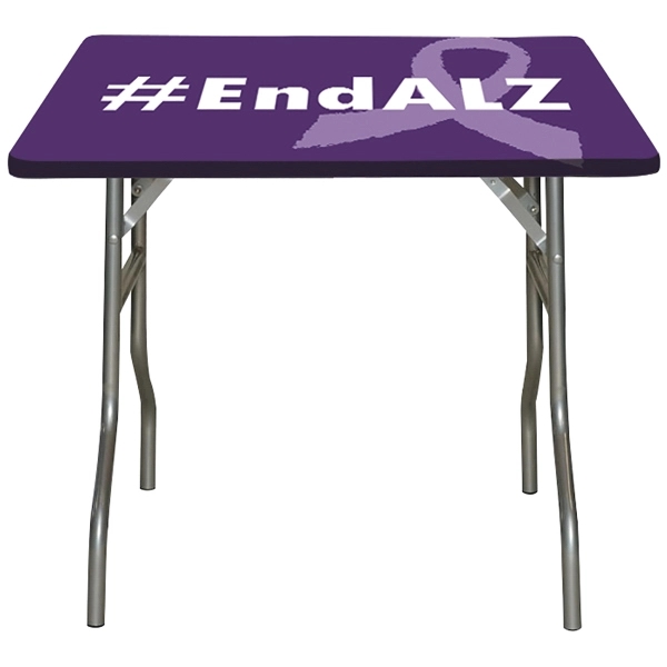 4' Digitally printed stretch polyester table topper.... from ASI 80228 Quinn