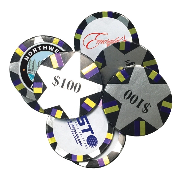 Chocolate Coins- Decorated Poker Chips... from ASI 44900 NC Custom (CI/Lanco)