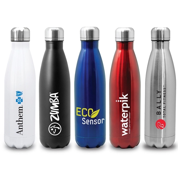17 ounce stainless steel double-wall insulated bottle with screw-on lid.... from ASI 31978 Admanline