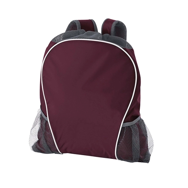 Oxford nylon drawstring bag with backpack-like shoulder straps and multiple pockets.... from ASI 37461 Augusta Sportswear / Holloway®