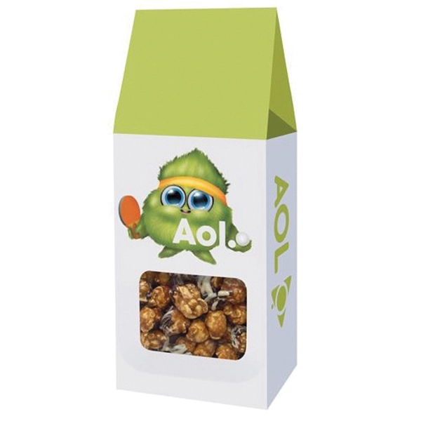 Gable box filled with 3.8 oz. of white and dark chocolate... from ASI 71685 Midnite Snax®