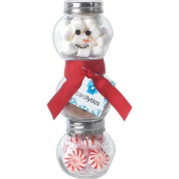 Hot chocolate snowman kit with the drink mix, mini marshmallows, and... from ASI 71685 Midnite Snax®
