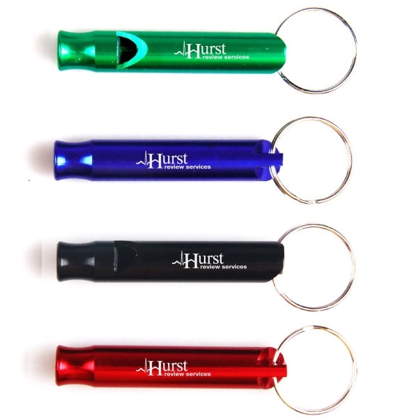 Aluminum whistle with key ring... from ASI 74585 Nu Promo International / Nu Promo Line