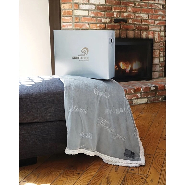 Thank You lambswool throw, 50" x 60".... from ASI 73520 Neet Feet / Kanata Blanket